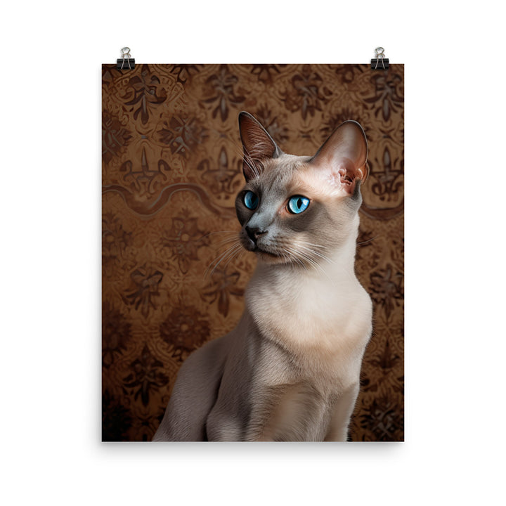 Luxurious Coat of Tonkinese Cat Photo paper poster - PosterfyAI.com