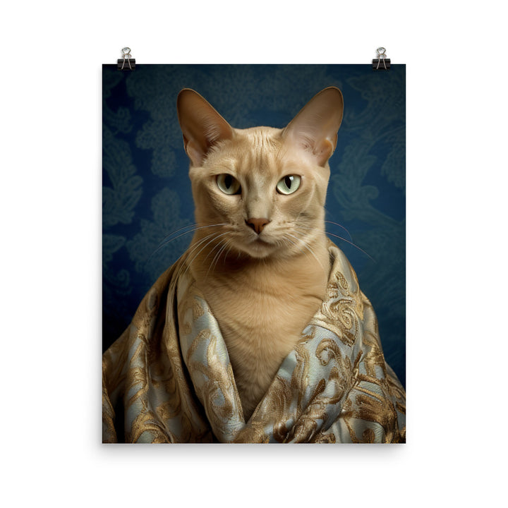 Luxurious Coat of Tonkinese Cat Photo paper poster - PosterfyAI.com