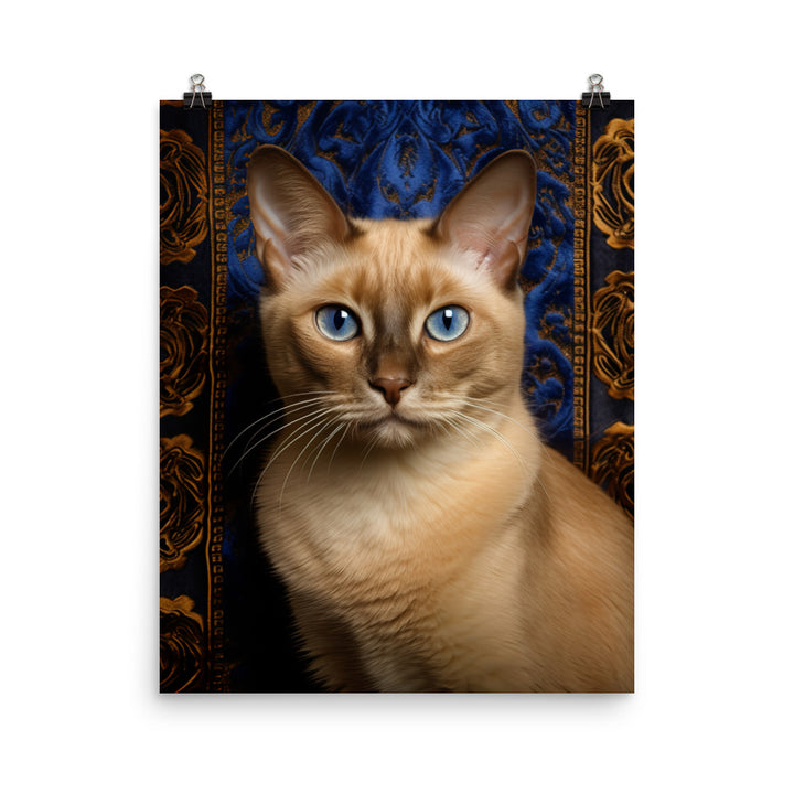 Luxurious Coat of Tonkinese Cat Photo paper poster - PosterfyAI.com