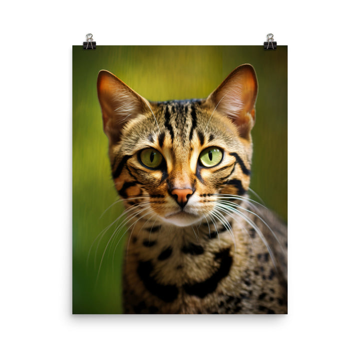 Wild Beauty of Ocicat Cat Photo paper poster - PosterfyAI.com