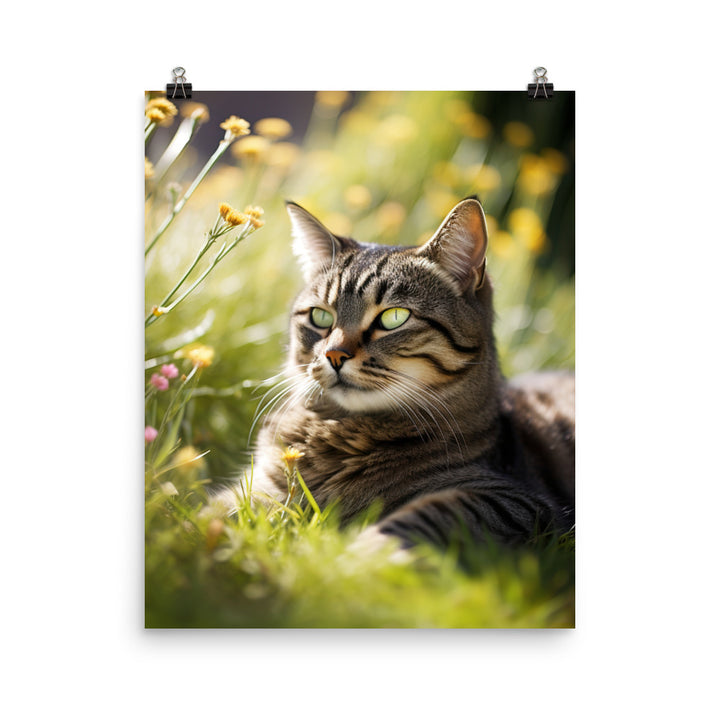 Natural Beauty of Manx Cat Photo paper poster - PosterfyAI.com