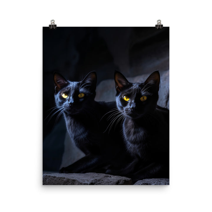 Elegance of Bombay Cat Photo paper poster - PosterfyAI.com
