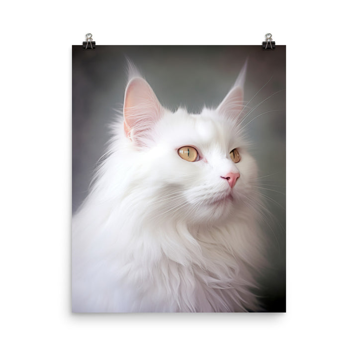 Turkish Angora Cat Photo paper poster - PosterfyAI.com
