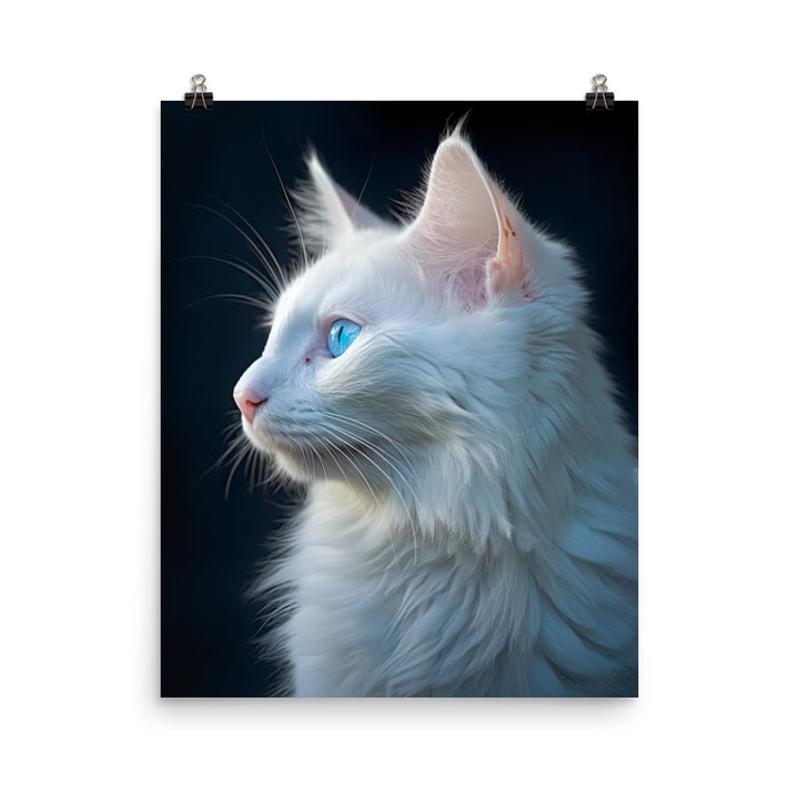 Turkish Angora Cat Photo paper poster - PosterfyAI.com