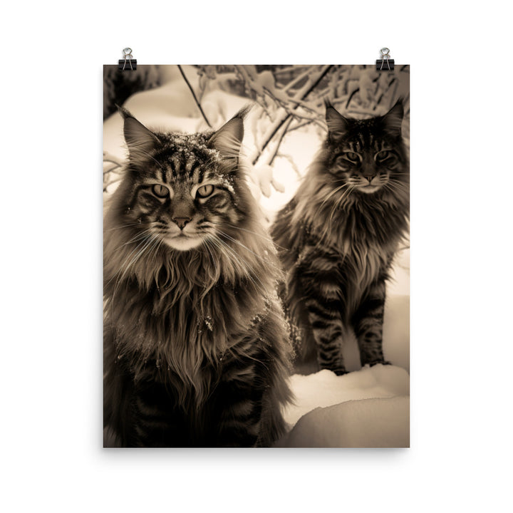 Norwegian Forest Cat Photo paper poster - PosterfyAI.com