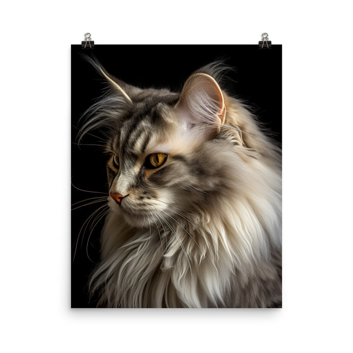 Norwegian Forest Cat Photo paper poster - PosterfyAI.com
