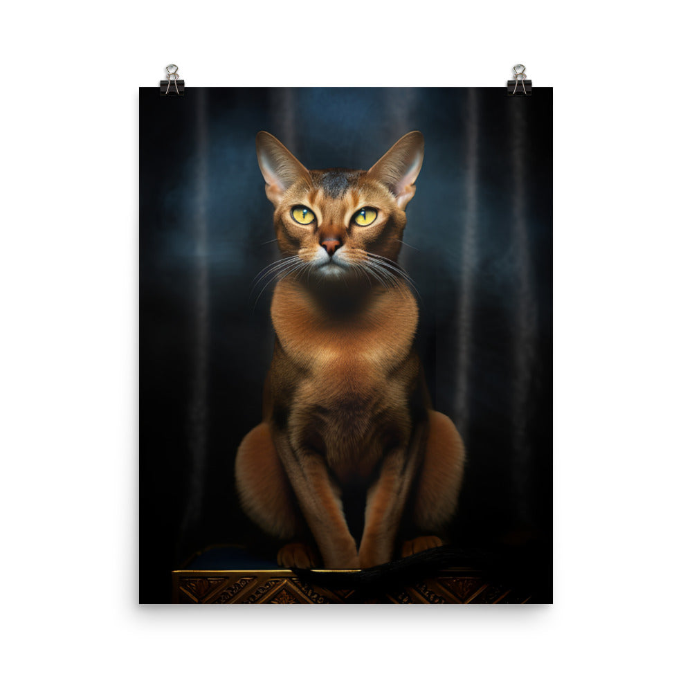 Abyssinian Cat Photo paper poster - PosterfyAI.com