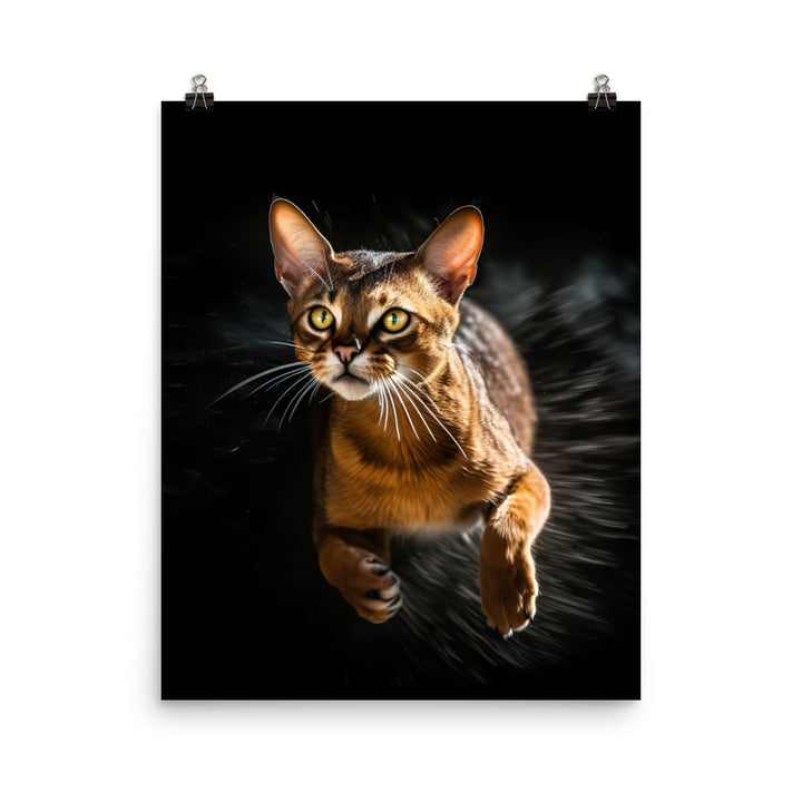 Abyssinian Cat Photo paper poster - PosterfyAI.com