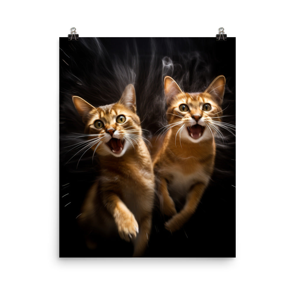 Abyssinian Cat Photo paper poster - PosterfyAI.com