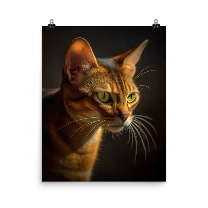 Abyssinian Cat Photo paper poster - PosterfyAI.com