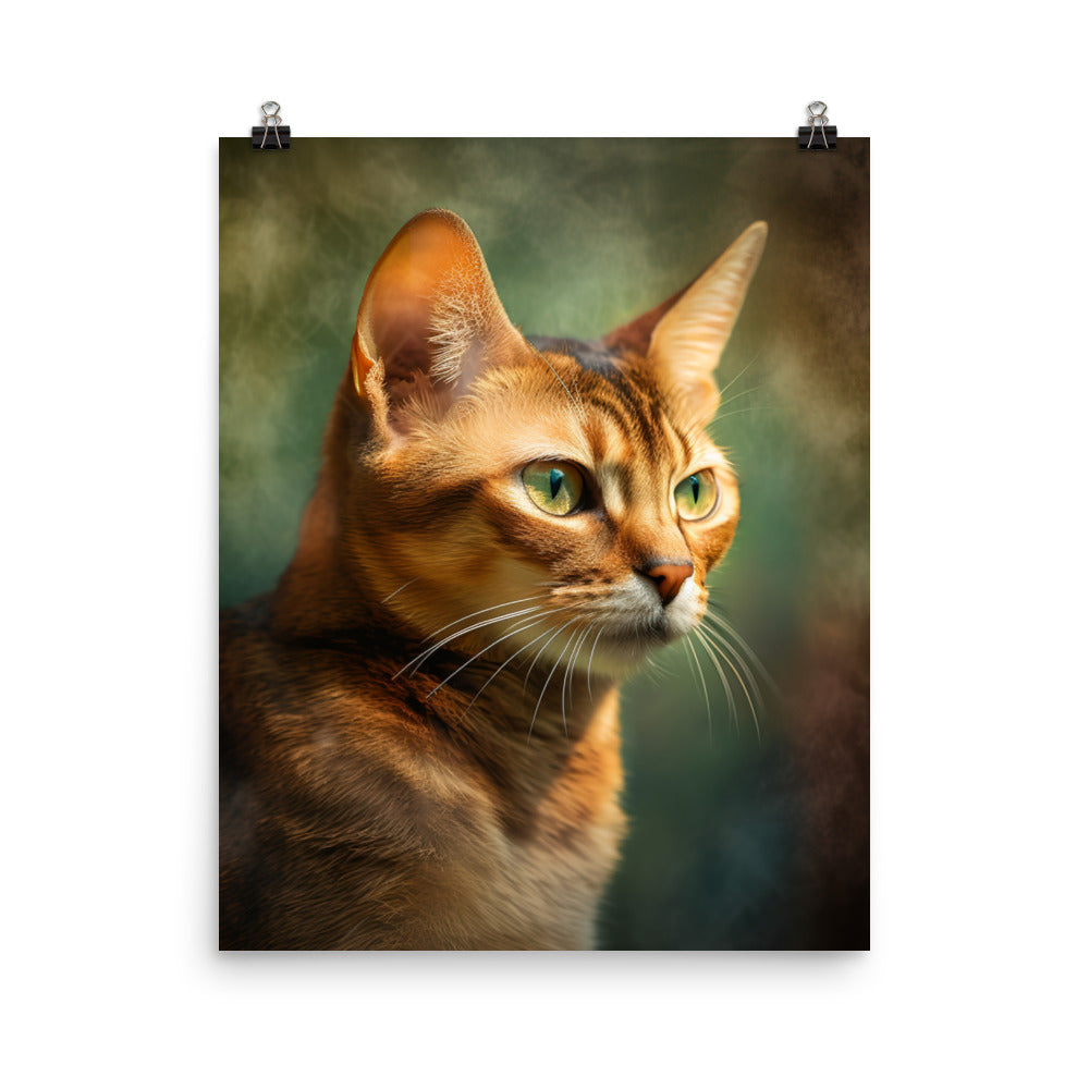 Abyssinian Cat Photo paper poster - PosterfyAI.com