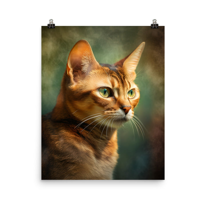 Abyssinian Cat Photo paper poster - PosterfyAI.com