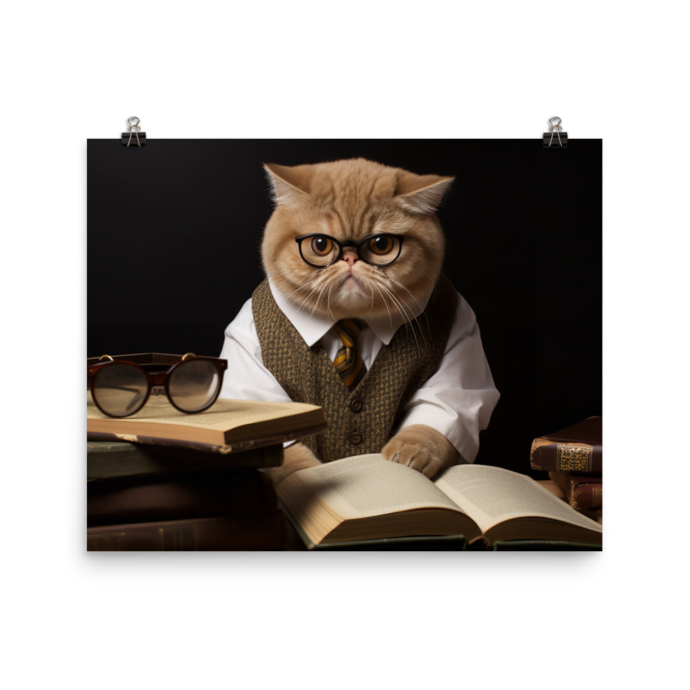 Exotic Shorthair Student Photo paper poster - PosterfyAI.com