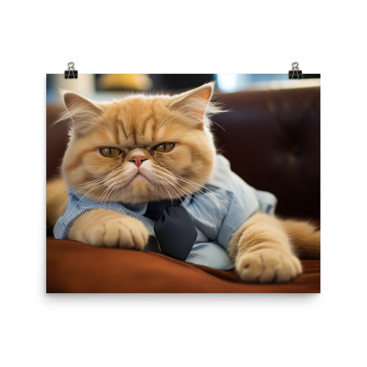 Exotic Shorthair Sales Consultant Photo paper poster - PosterfyAI.com