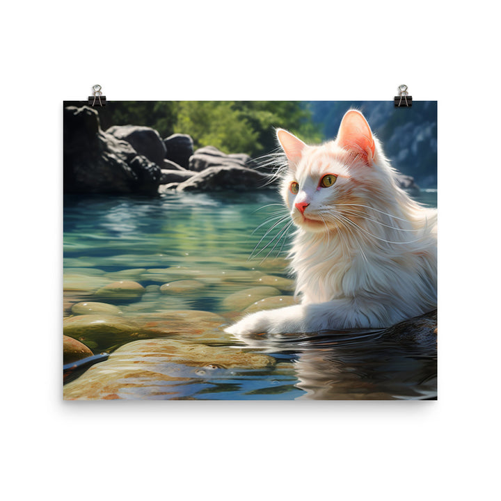 Turkish Van Photo paper poster - PosterfyAI.com