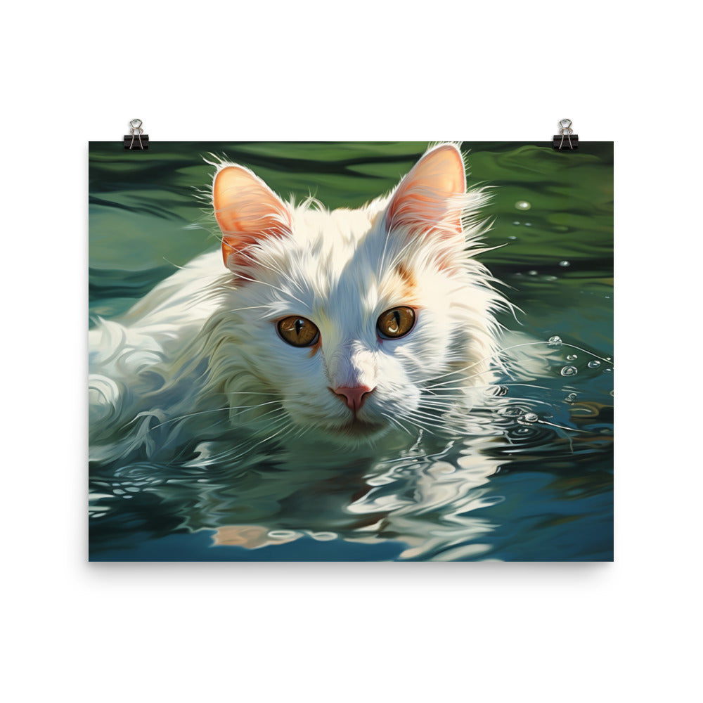 Turkish Van Photo paper poster - PosterfyAI.com