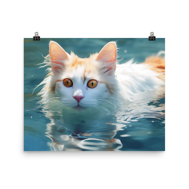 Turkish Van Photo paper poster - PosterfyAI.com