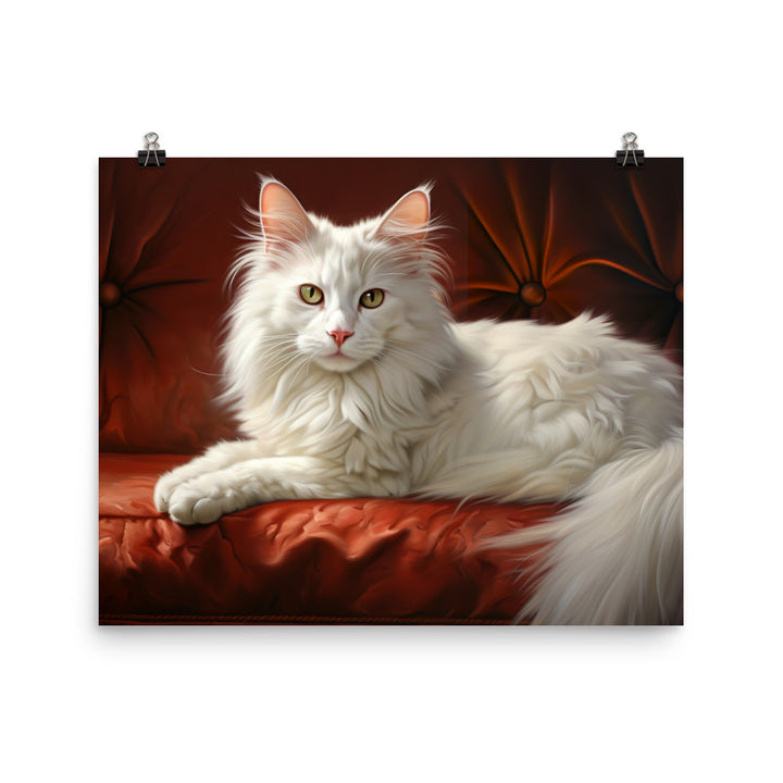 Turkish Angora Photo paper poster - PosterfyAI.com