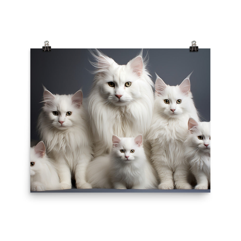 Turkish Angora Photo paper poster - PosterfyAI.com