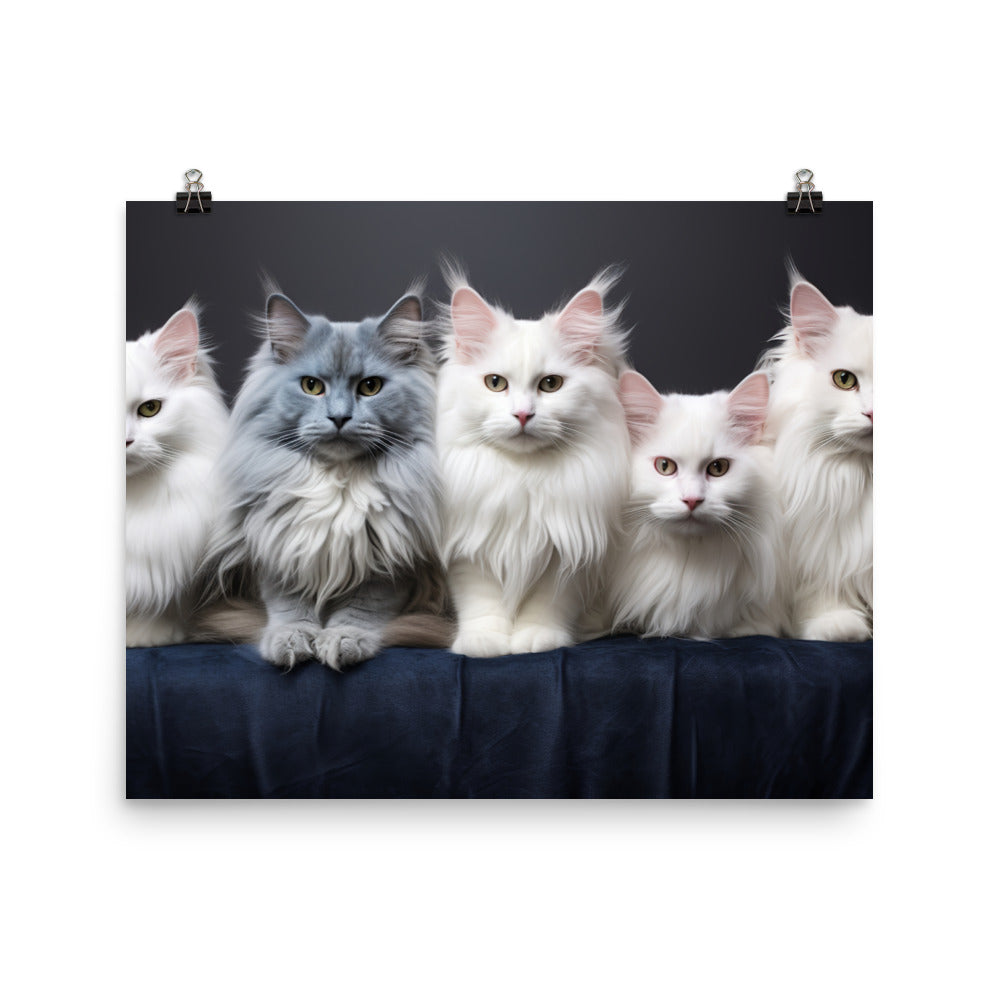 Turkish Angora Photo paper poster - PosterfyAI.com