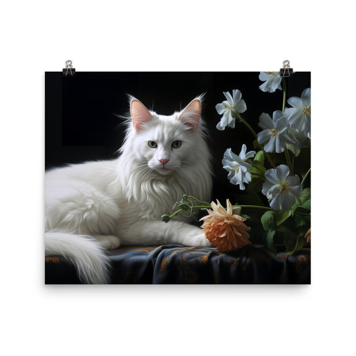 Turkish Angora Photo paper poster - PosterfyAI.com