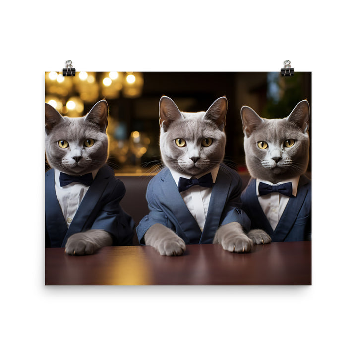 Russian Blue Photo paper poster - PosterfyAI.com