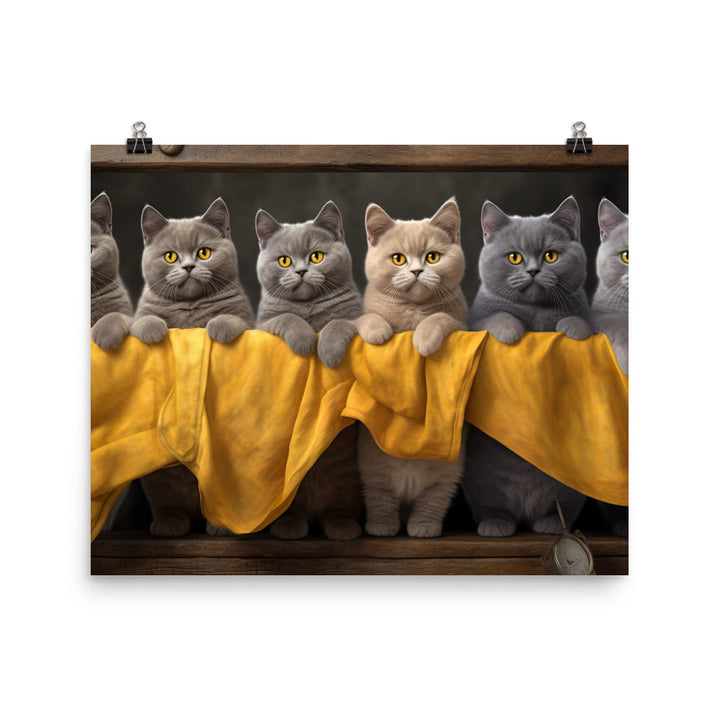 British Shorthair Photo paper poster - PosterfyAI.com