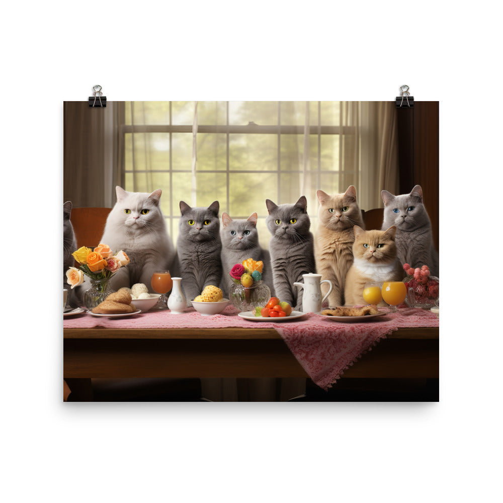 British Shorthair Photo paper poster - PosterfyAI.com