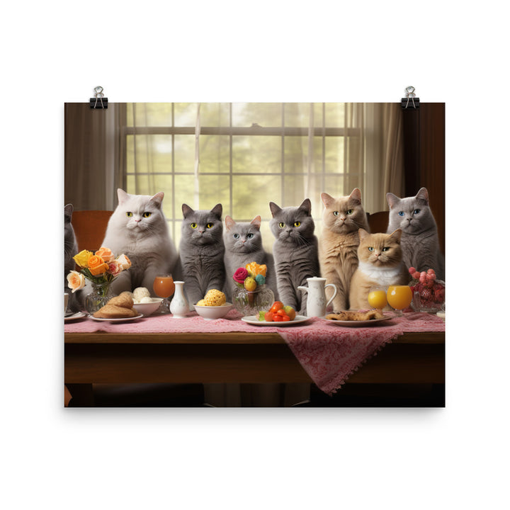 British Shorthair Photo paper poster - PosterfyAI.com