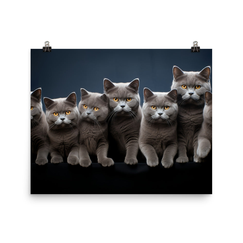 British Shorthair Photo paper poster - PosterfyAI.com