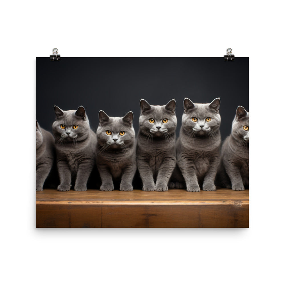 British Shorthair Photo paper poster - PosterfyAI.com