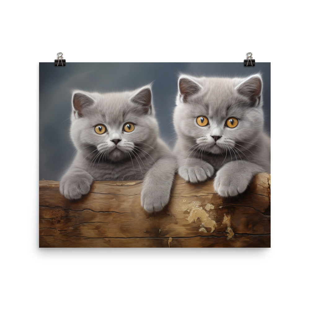 British Shorthair Photo paper poster - PosterfyAI.com