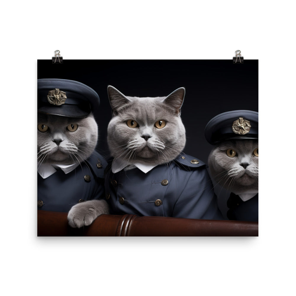 British Shorthair Photo paper poster - PosterfyAI.com