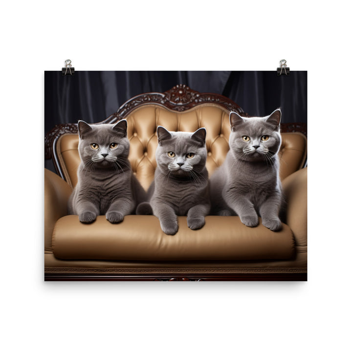 British Shorthair Photo paper poster - PosterfyAI.com