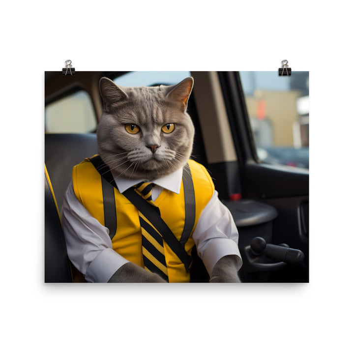 British Shorthair Transit Operator Photo paper poster - PosterfyAI.com