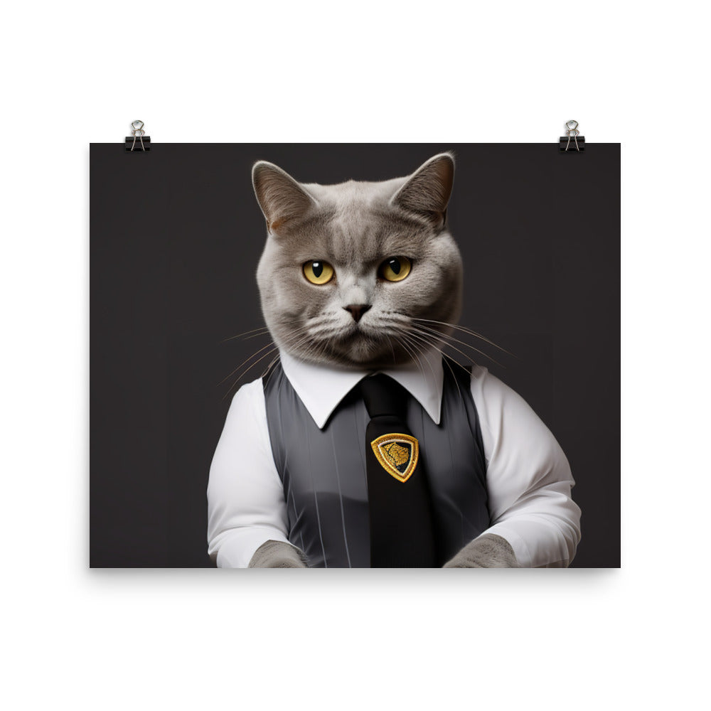 British Shorthair Referee Photo paper poster - PosterfyAI.com