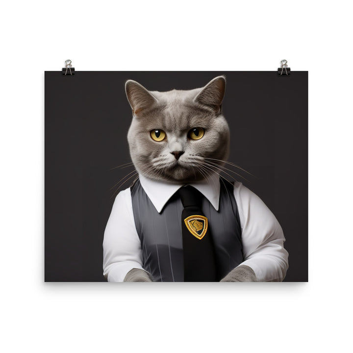 British Shorthair Referee Photo paper poster - PosterfyAI.com