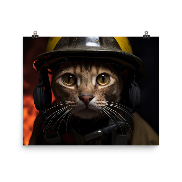 Abyssinian Firefighter Photo paper poster - PosterfyAI.com
