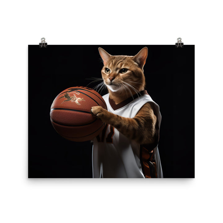 Abyssinian Basketball Player Photo paper poster - PosterfyAI.com