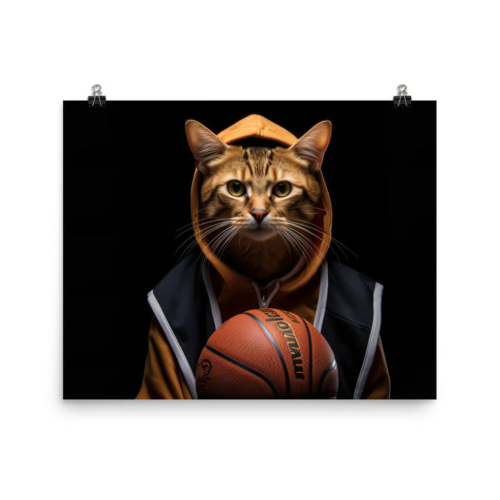 Abyssinian Basketball Player Photo paper poster - PosterfyAI.com