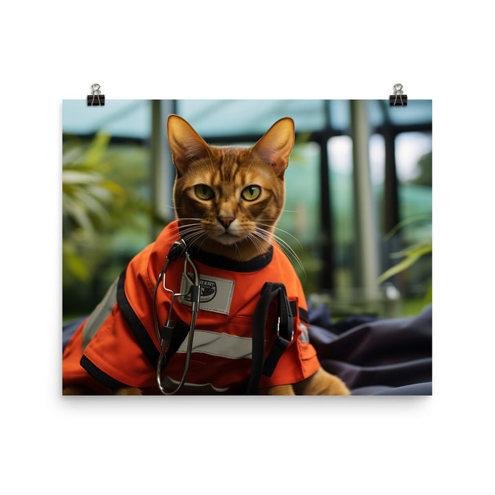 Abyssinian Paramedic Photo paper poster - PosterfyAI.com