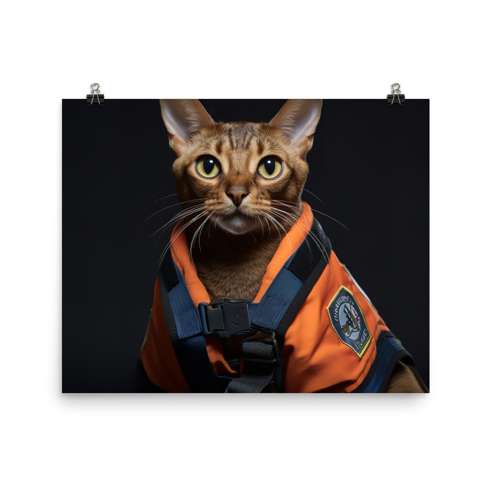 Abyssinian Paramedic Photo paper poster - PosterfyAI.com