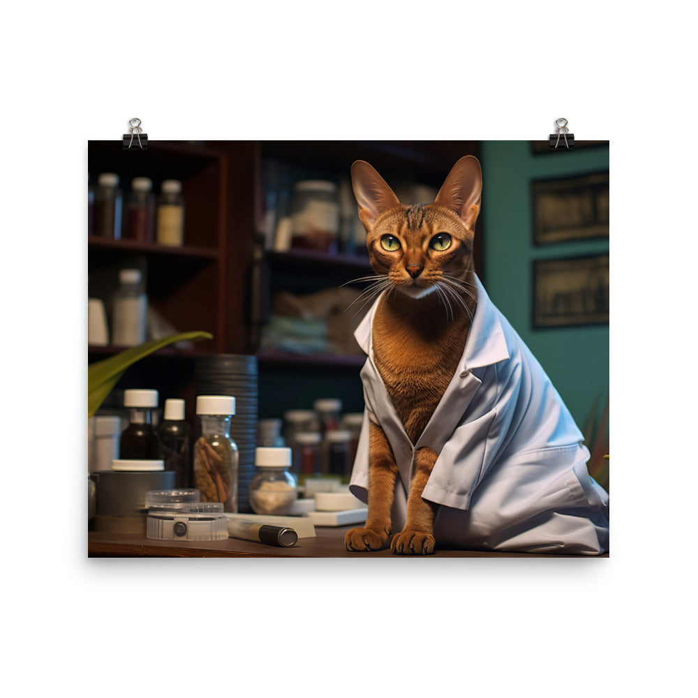 Abyssinian Pharmacist Photo paper poster - PosterfyAI.com
