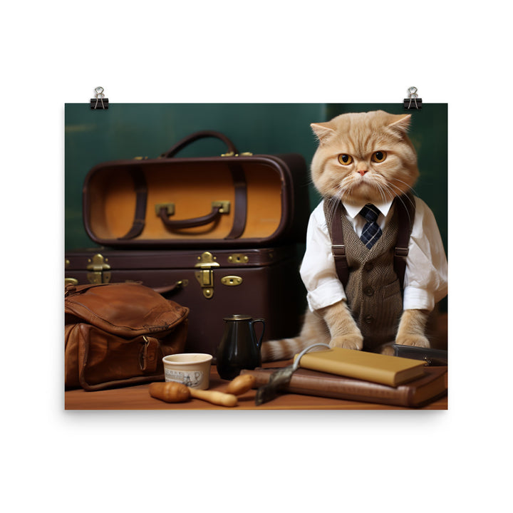 Scottish Fold Student Photo paper poster - PosterfyAI.com