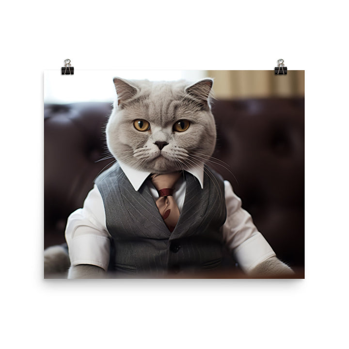 Scottish Fold Sales Consultant Photo paper poster - PosterfyAI.com