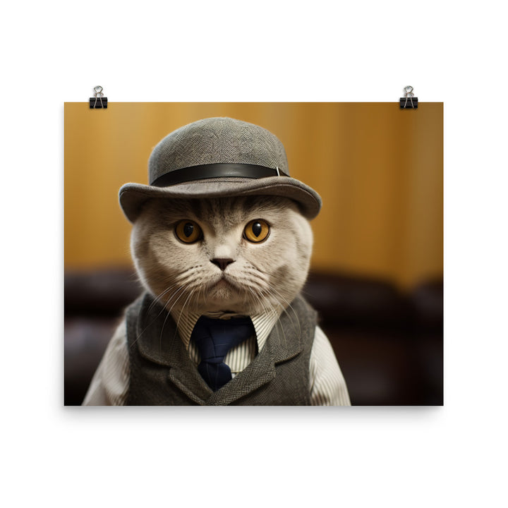 Scottish Fold Sales Consultant Photo paper poster - PosterfyAI.com