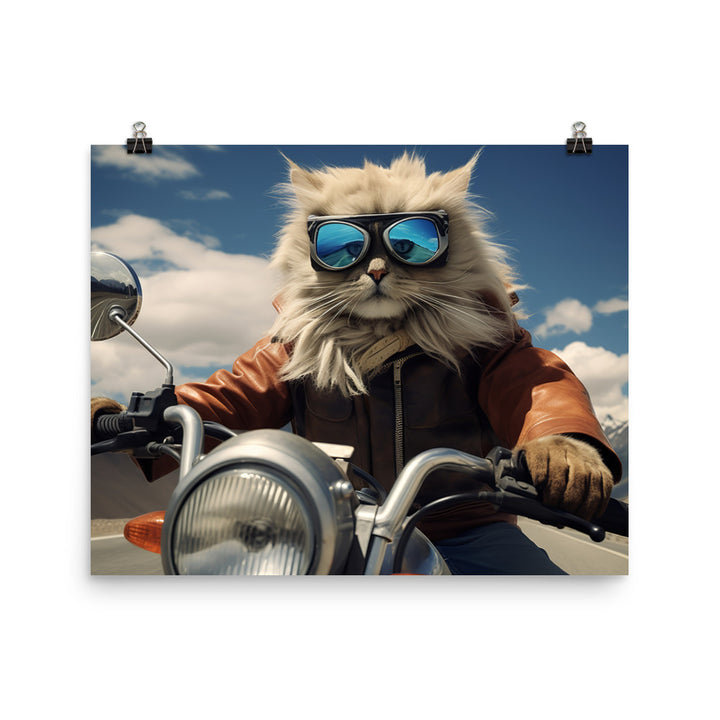Himalayan Superbike Athlete Photo paper poster - PosterfyAI.com