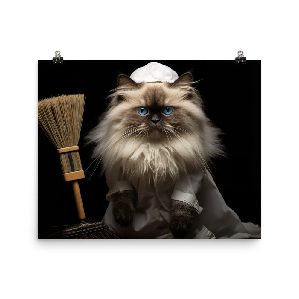 Himalayan Janitor Photo paper poster - PosterfyAI.com