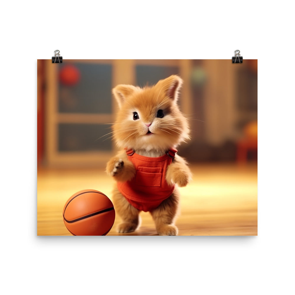 Lionhead Basketball Photo paper poster - PosterfyAI.com