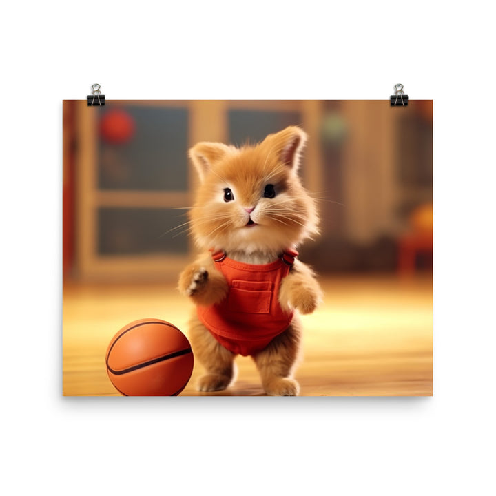 Lionhead Basketball Photo paper poster - PosterfyAI.com